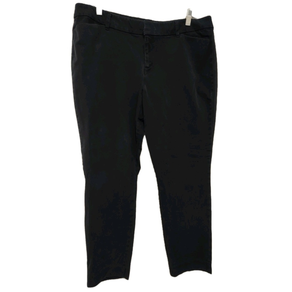Pants Old Navy Pixie Black 16 Womens Chino Ankle‎ Stretch Career Norm Core Work